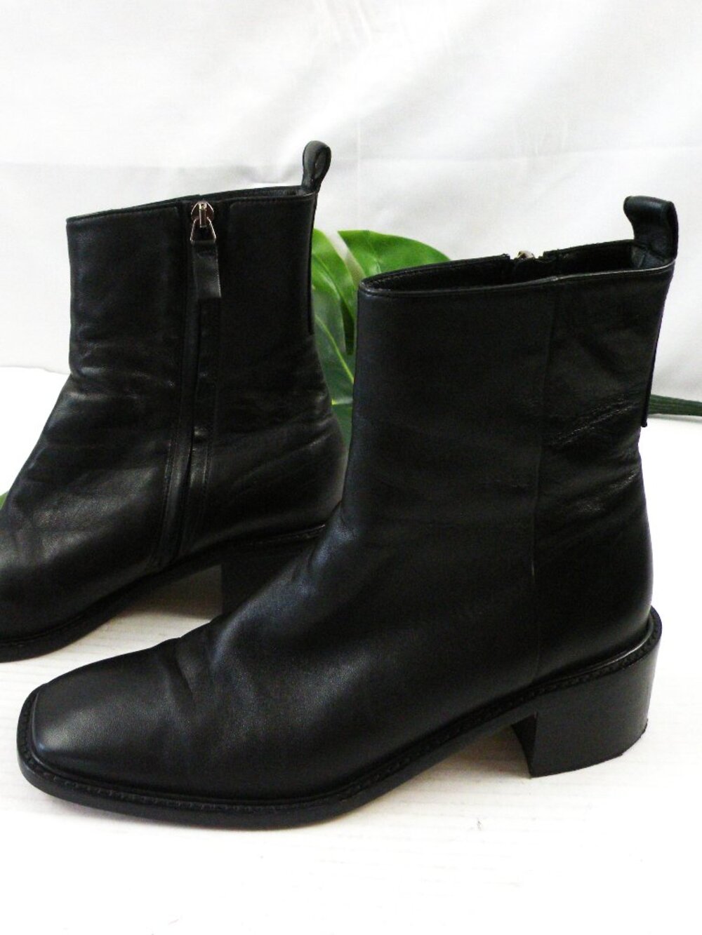 Everlane Santa Monica Zipper Leather Ankle Boots 8 Italy